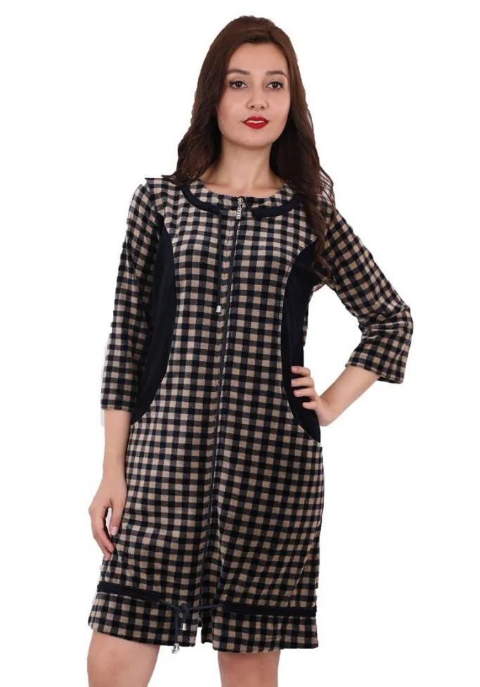 Домашній велюровий халат